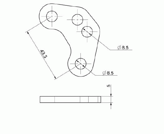 Bild 2 - mounting plate for extra support seat adjustable with bent
