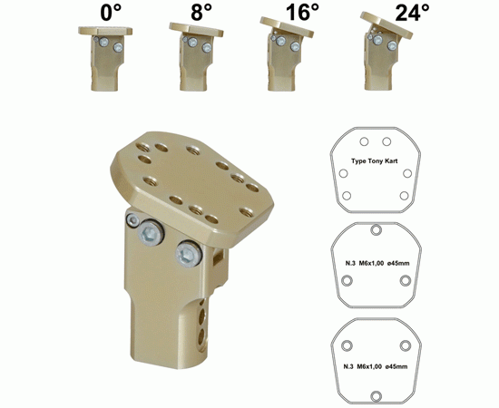 Bild 2 - adjustable hub for steering wheel BOSS  short type  colour: magnesium