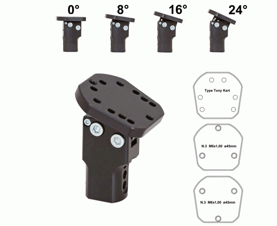 Bild 2 - adjustable hub for steering wheel BOSS  short type  colour: black anodized