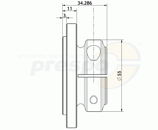 Bild 2 - disk carrier aluminium  MA-20 (MINI)  30mm   black anodized