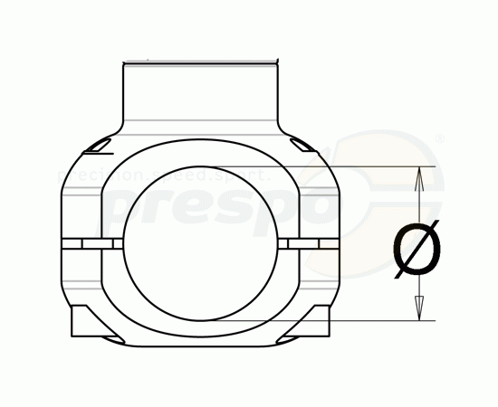 Bild 2 - pipe clamp aluminium  32mm  colour: magnesium anodized