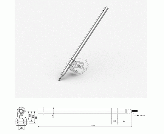 Bild 2 - steering column  SP2  M 8   length: 510mm