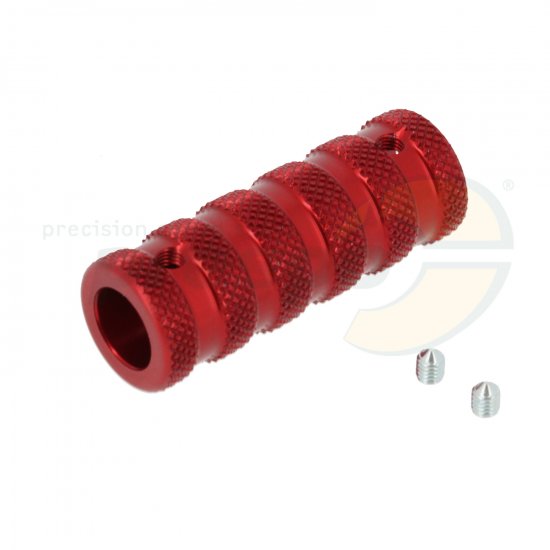 Bild 2 - antiskid aluminium for pedal  red anodized