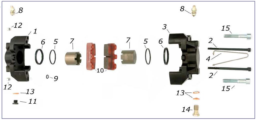 brake systems brake systems CRG,brake caliper CRG,brake caliper VEN 05 rear