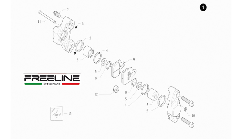 brake systems brake systems FREE-LINE,brake caliper FREE-LINE RR125 front