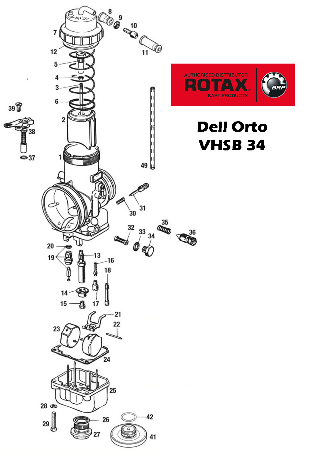 engine accessories carburettor,Dell Orto VHSB 34