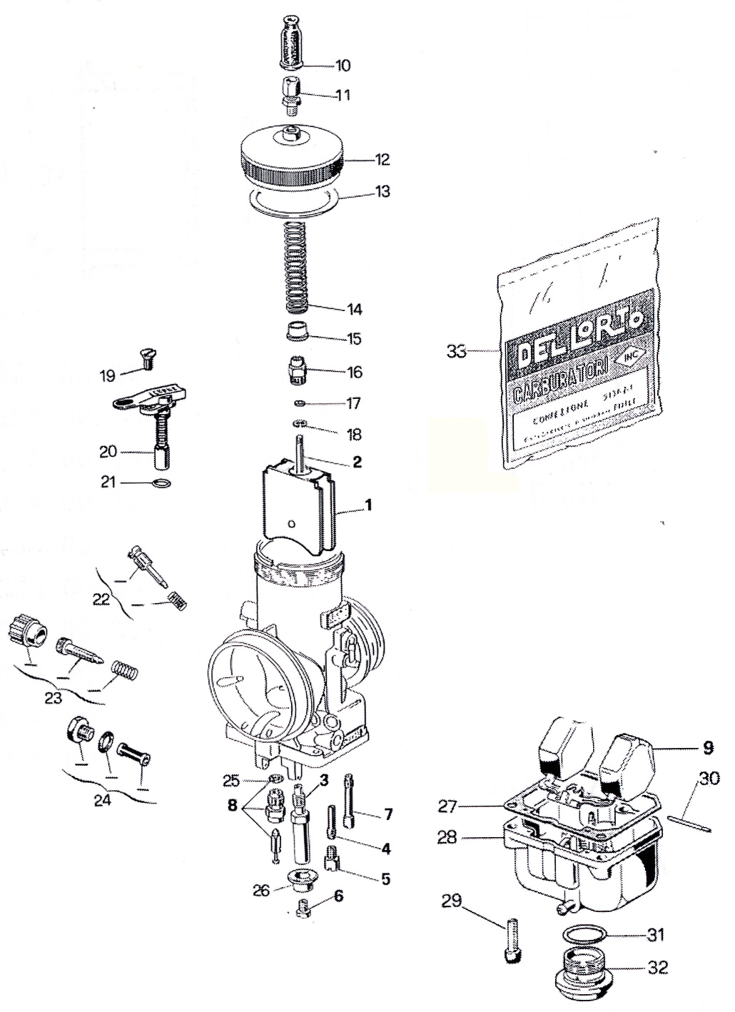 engine accessories carburettor,Dell Orto VHSH 30
