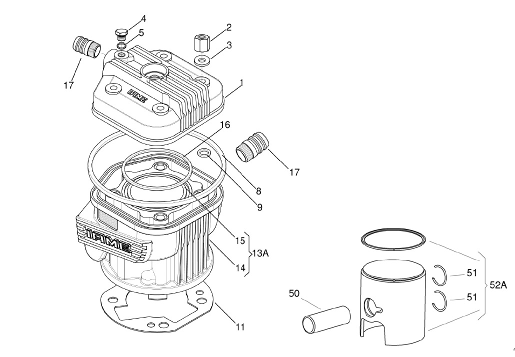 engines IAME spare parts IAME X 30,cylinder X 30