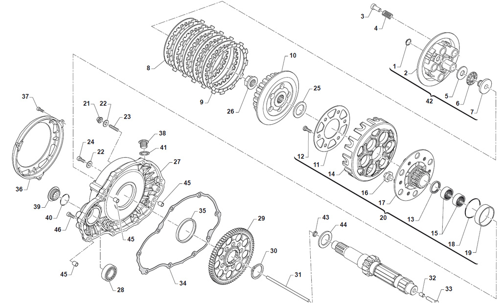 engines TM spare parts KZ R2,clutch KZ R2