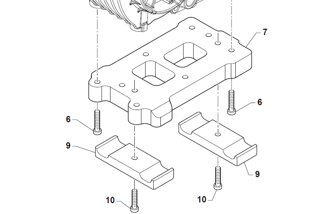 engines TM spare parts KZ R2,engine mount KZ R2