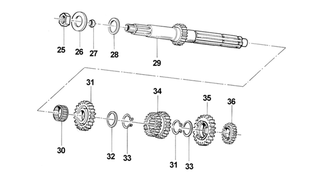 engines TM spare parts K 9C,primary shaft K 9C