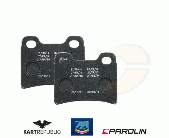 Bild 1 - set of brake pads  KR/FA-KART   type: KZ-rear     model: black