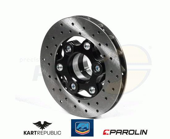 Bild 1 - brake disc rear  ''MINI'' KR/FA-KART  model: PAROLIN  complete