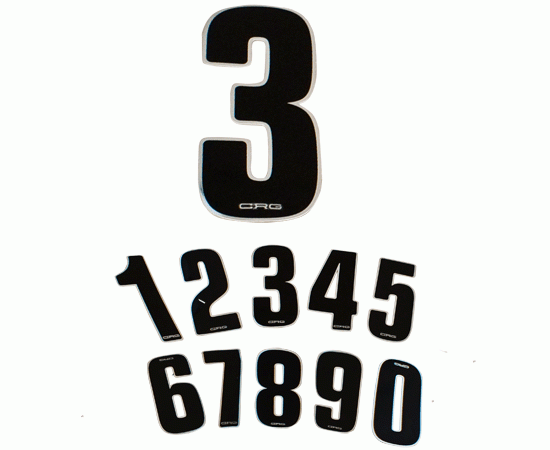Bild 1 - black adhesive number ''CRG-RACING''
