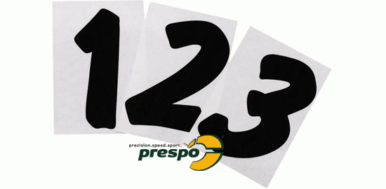 Bild 1 - Black adhesive (swung) number (transparent background)
