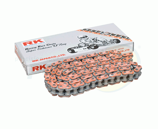 Bild 1 - chain RK 219KR o-ring D/D   100 links  orange colour