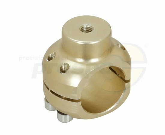 Bild 1 - pipe clamp aluminium  32mm  colour: magnesium anodized