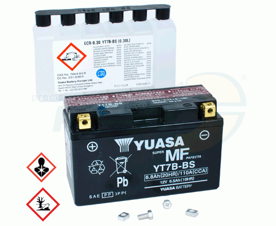 Bild 1 - Battery YUASA   YT7B-BS   12 V - 6,5 AH