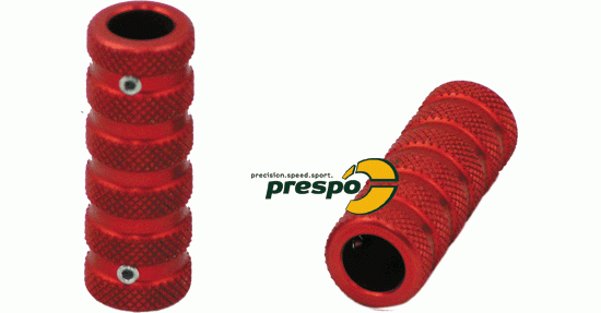 Bild 1 - antiskid aluminium for pedal  red anodized