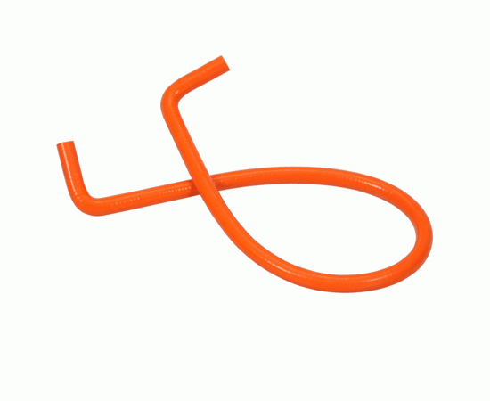 Bild 1 - radiator hose SILIKON with dual bend (2x90) orange colour
