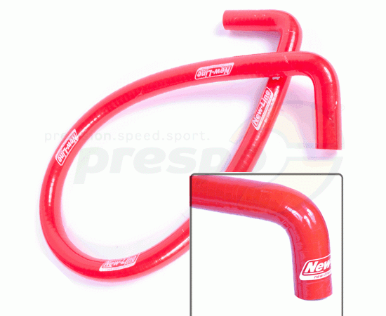 Bild 1 - radiator hose SILIKON  NEW-LINE   with dual bend (2x90) red