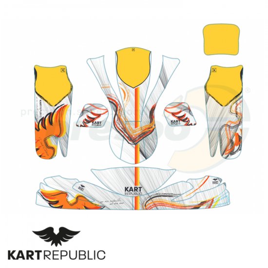 Bild 1 - sticker kit bodywork KR-KART  model: 2025