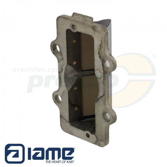 Bild 1 - No. 174A Reed Valve Cage included Fiberglass Reeds - IAME X30