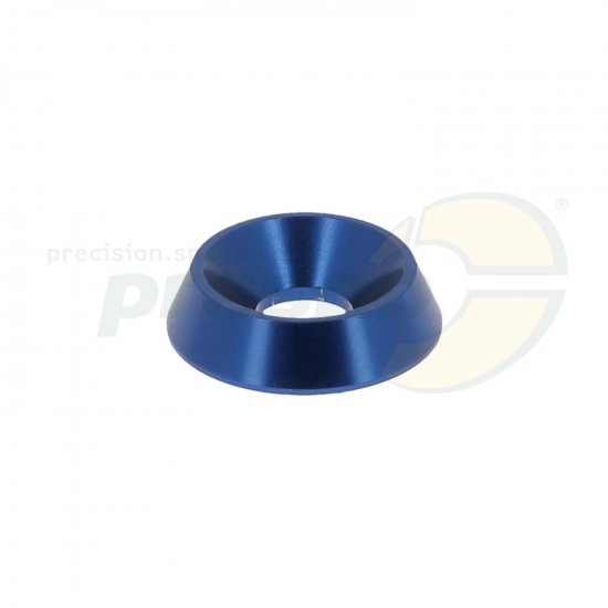 Bild 1 - aluminium countersunk washer for screws M6   18x6mm  colour: blue anodized