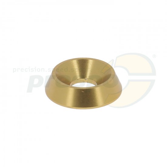 Bild 1 - aluminium countersunk washer for screws M6   18x6mm  colour: gold anodized