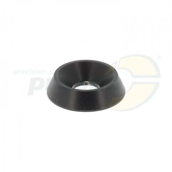 Bild 1 - aluminium countersunk washer for screws M6   18x6mm  colour: black anodized