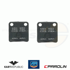 set of brake pads  KR/FA-KART   type: KZ front, Mini     model: black