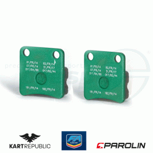 set of brake pads  KR/FA-KART   type: KZ front, Mini     model: green
