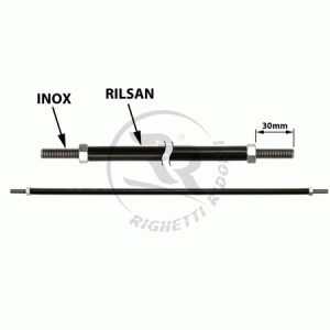 draw pin   M 6   length:  450mm INOX + plastic shell