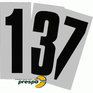 black adhesive number (transparent background)