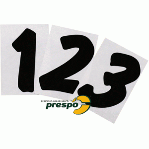 Black adhesive (swung) number (transparent background)