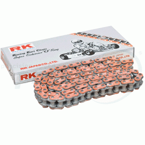 chain RK 219KR o-ring D/D   112 links  orange colour