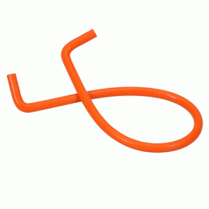 radiator hose SILIKON with dual bend (2x90) orange colour