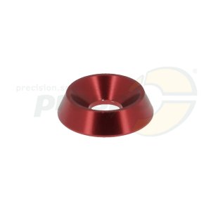 aluminium countersunk washer for screws M6   18x6mm  colour: red anodized