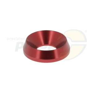 aluminium countersunk washer for screws M8   20x8mm  colour: red anodized