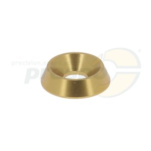 aluminium countersunk washer for screws M6   18x6mm  colour: gold anodized